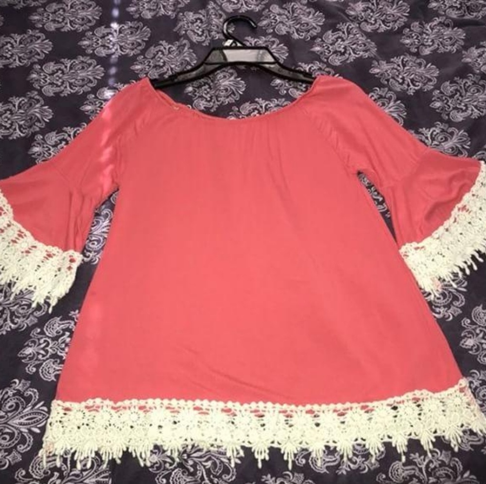 A ladys world off the shoulder shirt